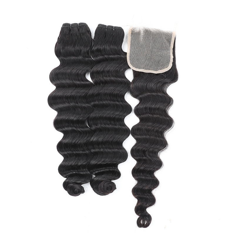 SendeHair Unprocessed Peruvian Human Hair Loose Deep 13X4 HDLace Frontal Closure Free Part With Deep Hair