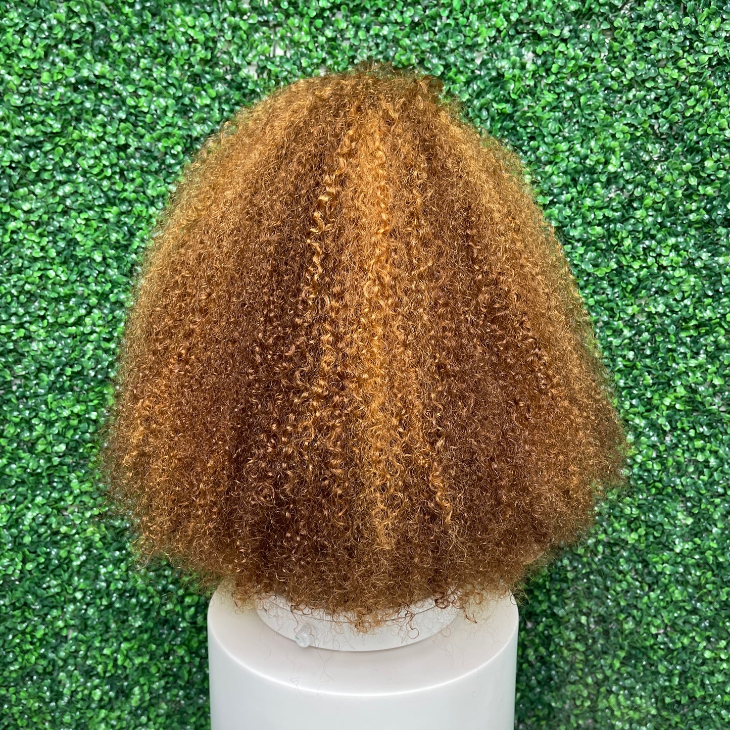 SendeHair Super Double Drawn Natural Colour Piano Colour Pixie Curly Human Hair With 13×4 Lace Front Wig