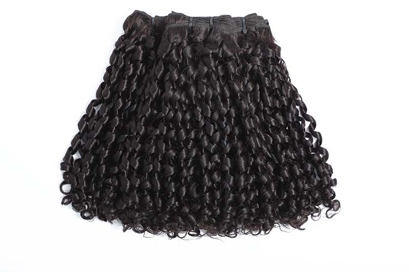 SendeHair Double Drawn Pixie Curly Bundles 100% Human Raw Hair Chinese Vietnamese Indian Raw Hair Extensions