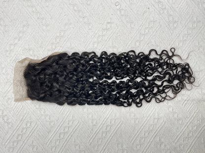 SendeHair Natural Color Hair PIxie  Curly Top Lace Closure Wholesale Ear To Ear Lace Closure