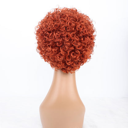 SendeHair Cheap  Pixie Curly Super Double  Draw  100% Human Raw Hair A Riot Of Colours With 13×1 Lace Short  Wig