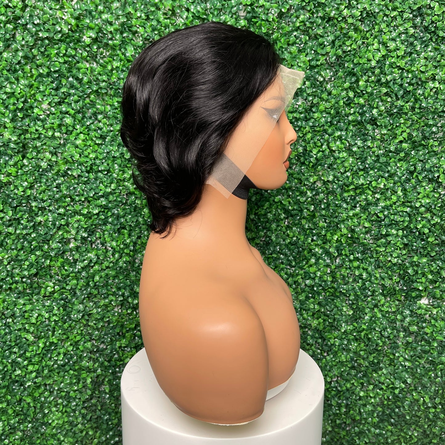 SendeHair Unprocessed Natural Colour 99j  100% Human Raw Hair With 13×4 Front Lace Wig Short Wig