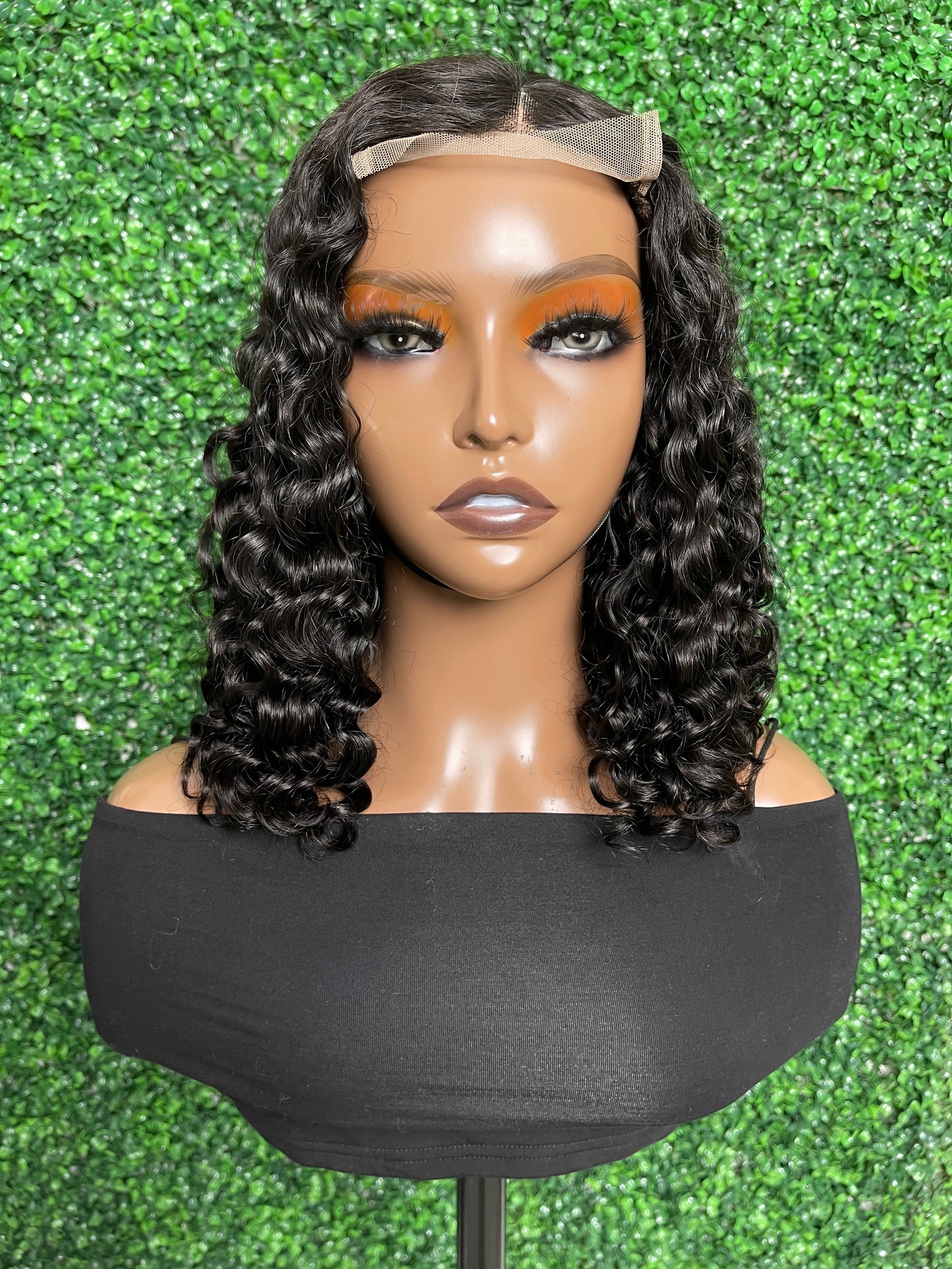 SendeHair Natural Black Color Burmese Curly Human hair 4×4  Lace ClYetosure Wigs No Reviews