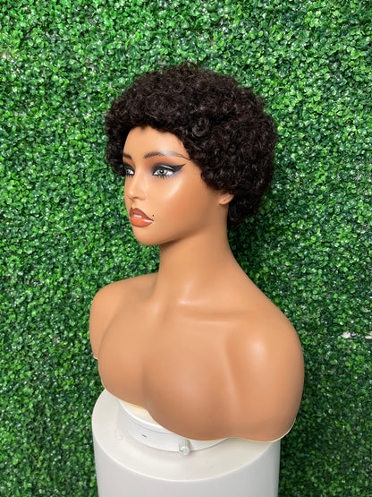 SendeHair Natural color Curly Unprocessed Vietnam 100% Human Hair Short Wig For Black Women