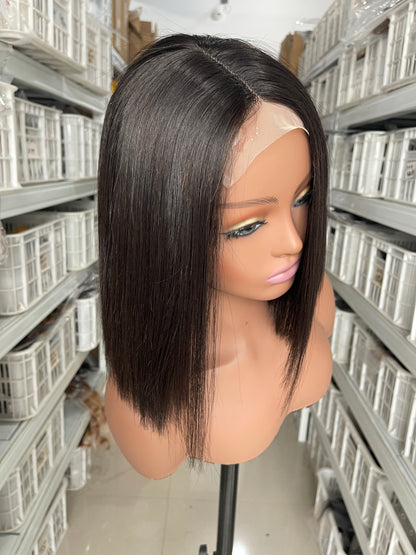 SendeHair Cheap Colour  Staight  Bob 100% Human Hair Lace Closure 4*4T lace wig