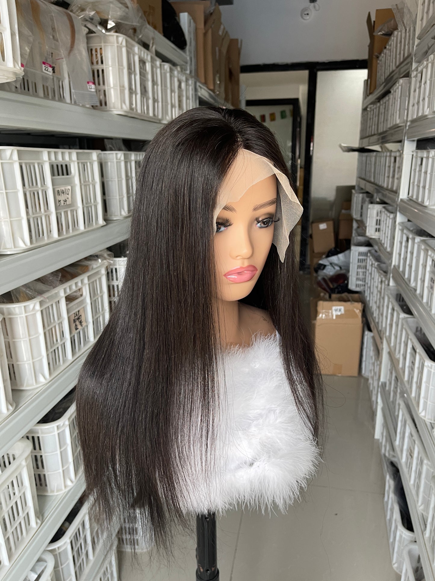 SndeHair Unprocessed Natural Colour Straight Wig  10A/12A  100% Human Raw Hair With 13*4 Lace Front Wig For Black Women