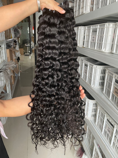 Virgin Cuticle Aligned  8A/9A Deep wave hair Brazilian  100% Human Hair Bundles