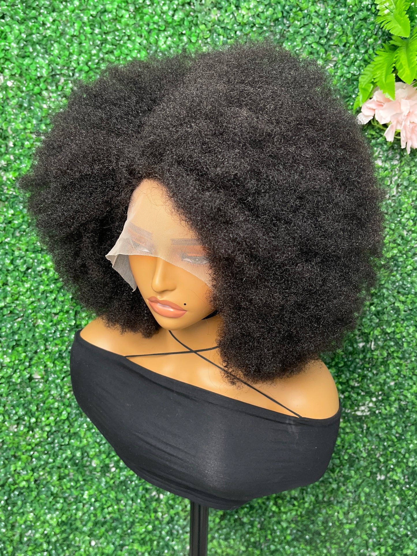 SendeHair Virgin Hair Frontal Wigs Glueless Raw Indian Double Drawn Hair Afro Wig 13x1 T Lace Front Human Hair Wigs