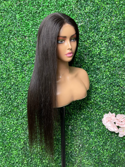 SndeHair Unprocessed Natural Colour Straight Wig  10A/12A  100% Human Raw Hair With 13*4 Lace Front Wig For Black Women