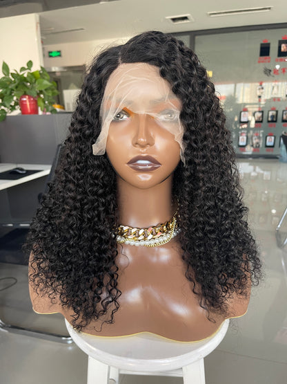 Virgin Hair For Black Women Water Curl Lace Frontal Glueless Wigs Vendor Raw Indian Hair