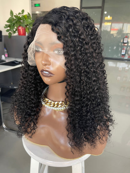 Virgin Hair For Black Women Water Curl Lace Frontal Glueless Wigs Vendor Raw Indian Hair