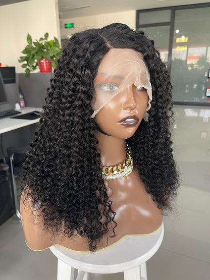 Virgin Hair For Black Women Water Curl Lace Frontal Glueless Wigs Vendor Raw Indian Hair