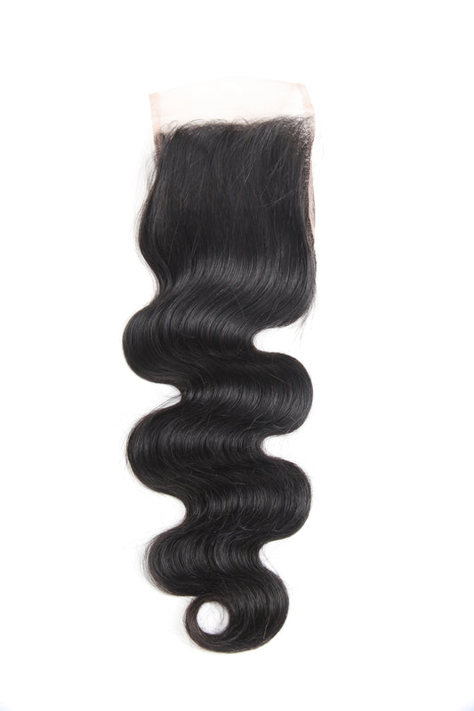 SendeHair  4*4 Lace Closure Middle Part Human Hair Closure For Women Remy Pre-Plucked Brazilian Straight Closure Medium Ratio