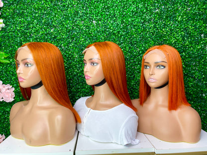 SendeHair Cheap Colour  Staight  Bob 100% Human Hair Lace Closure 4*4T lace wig