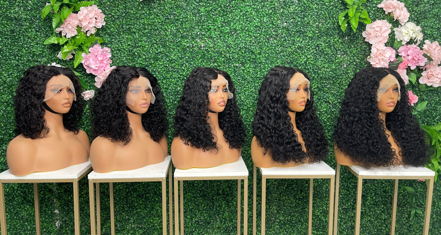 SendeHair Super Double Drawn  180%  Natural Fluffy Curvature Curly 100% Human Raw Hair  With 13×4 Lace Front wig