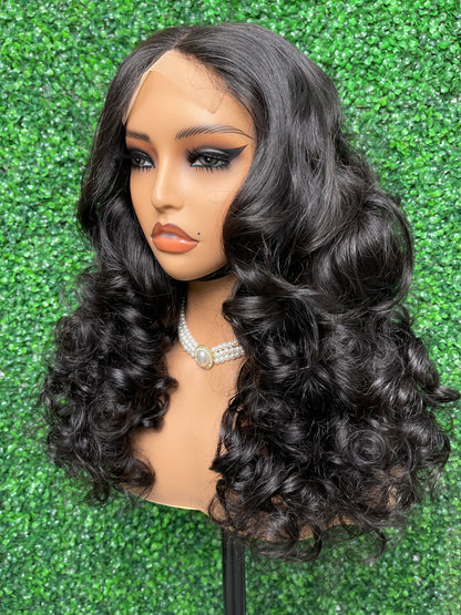 Sende Hair 4×4 Lace Front Wigs Human Hair With Bady Hair For Black Women 20 Inch