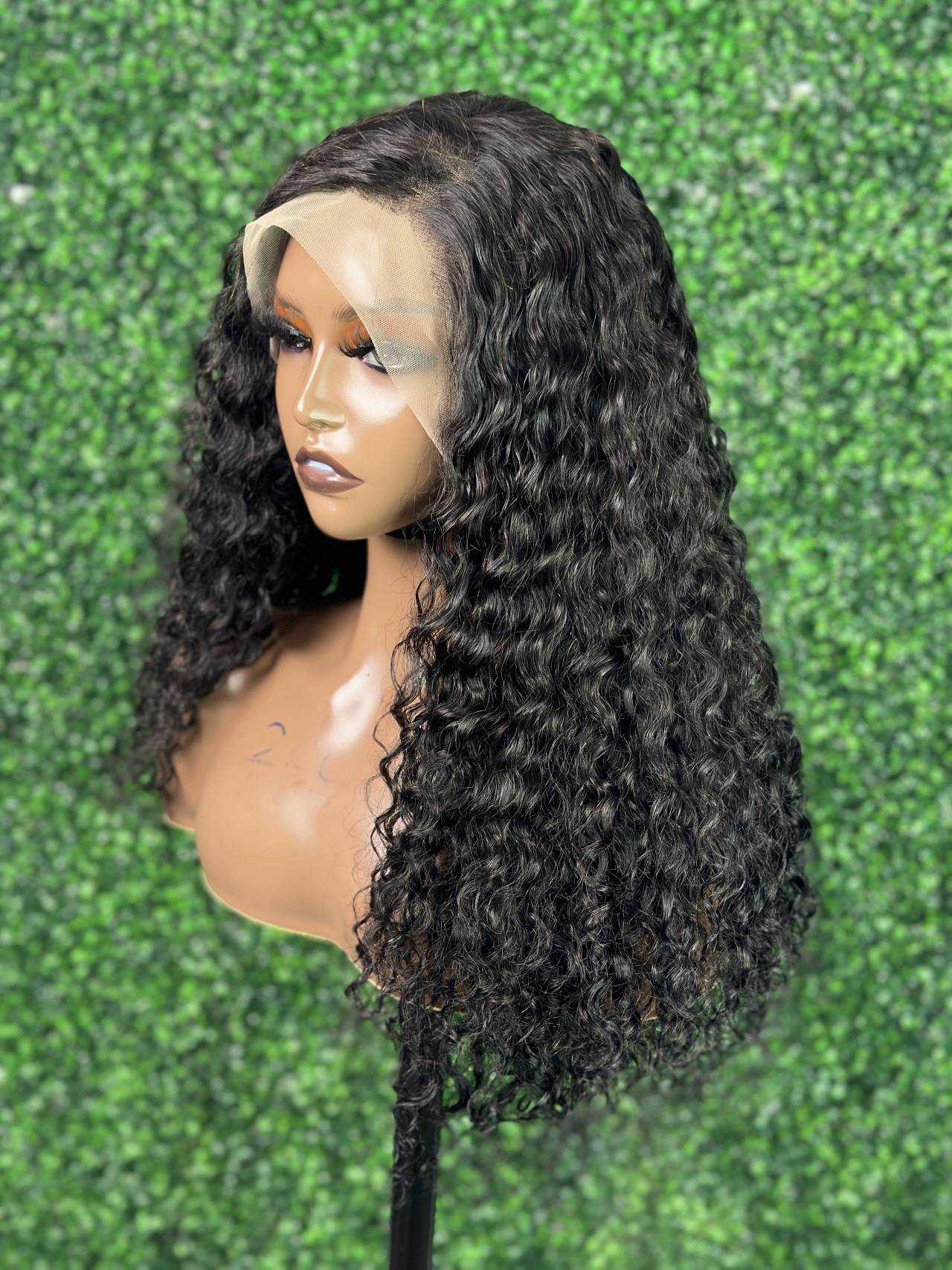 SendeHair Super Double Drawn  180%  Natural Fluffy Curvature Curly 100% Human Raw Hair  With 13×4 Lace Front wig