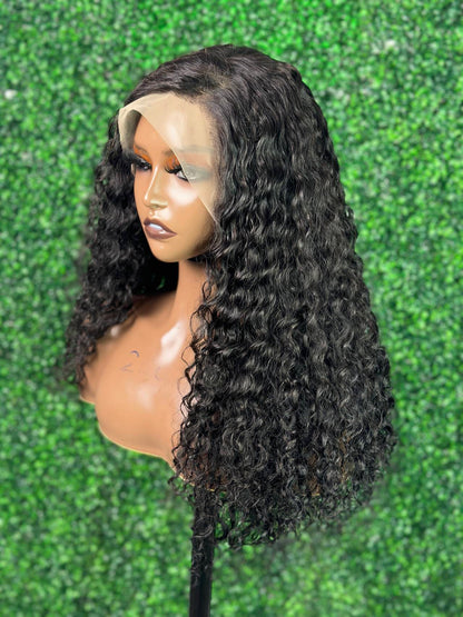 SendeHair Super Double Drawn  180%  Natural Fluffy Curvature Curly 100% Human Raw Hair  With 13×4 Lace Front wig