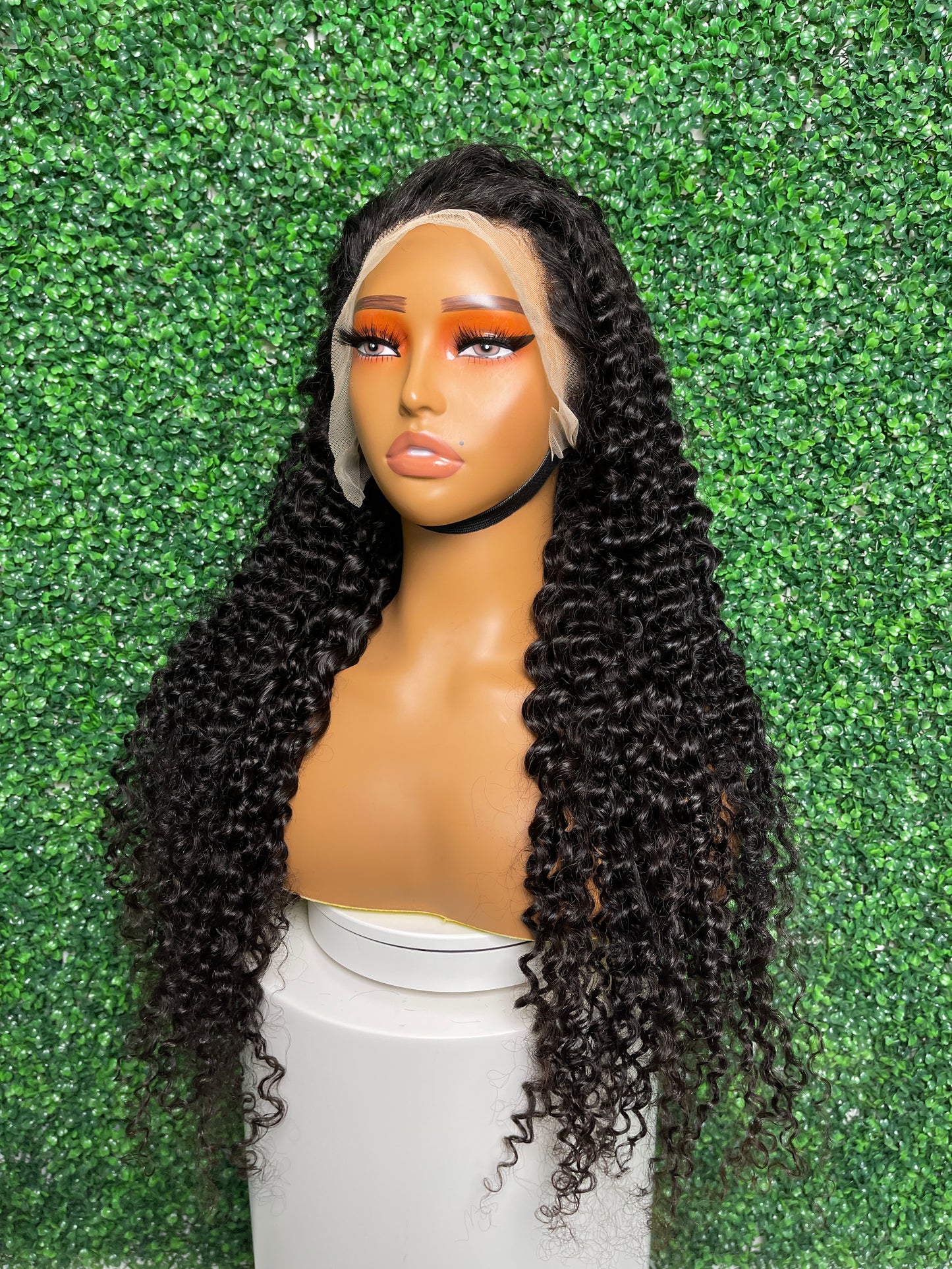 SendeHair Unprocessed Natural Colour Deep Wave 10A/12A 100% Human Raw Hair Wig With 4×4 Front Lace Wig