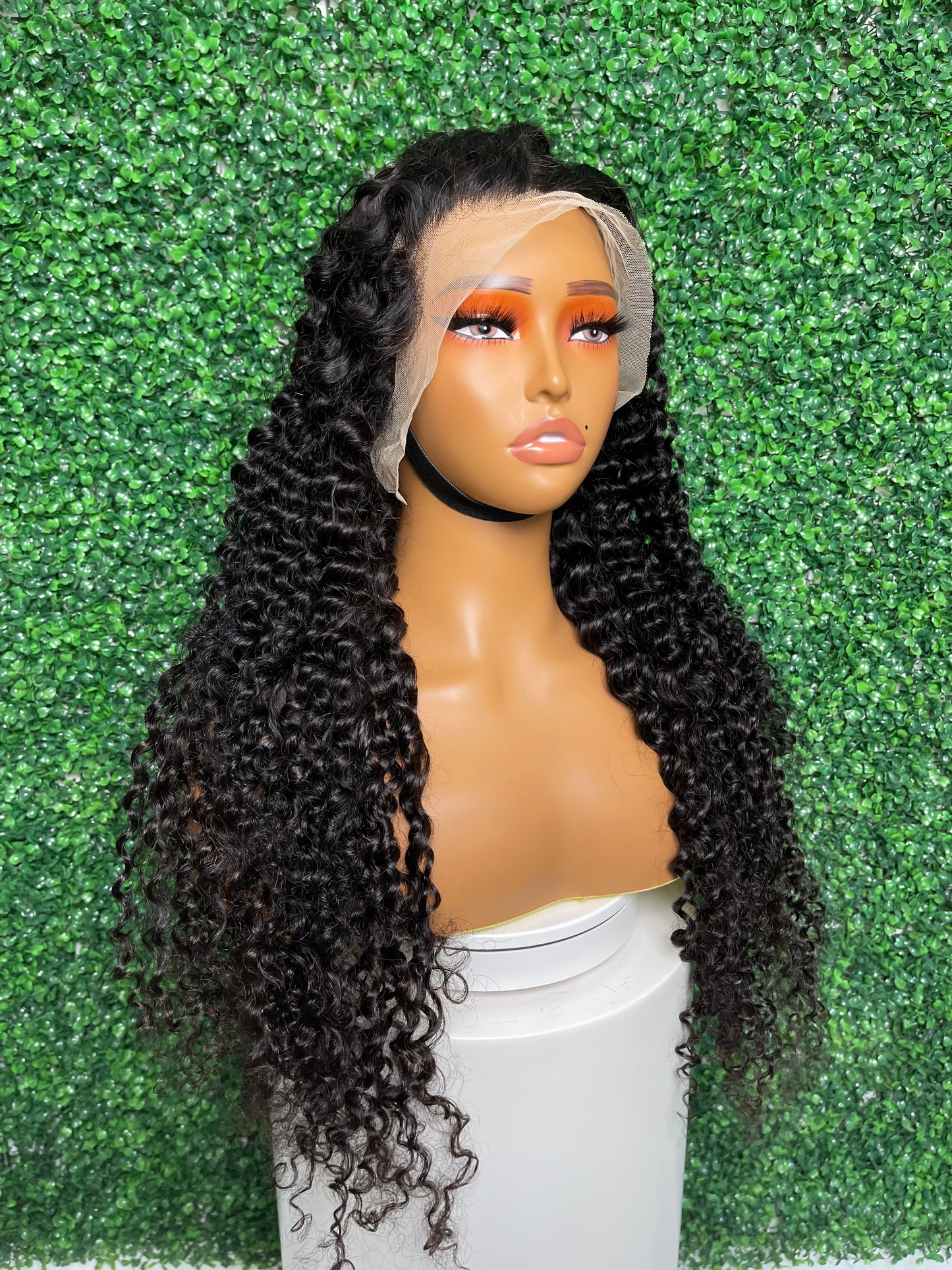 SendeHair Unprocessed Natural Colour Deep Wave 10A/12A 100% Human Raw Hair Wig With 4×4 Front Lace Wig