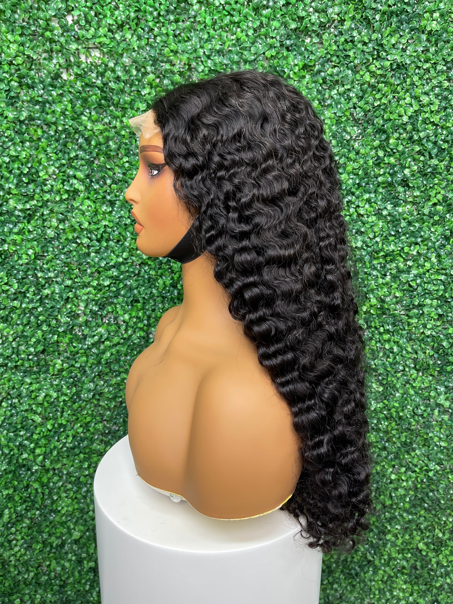 SendeHair Natural Black Color Burmese Curly Human hair 5×5 Lace ClYetosure Wigs No Reviews