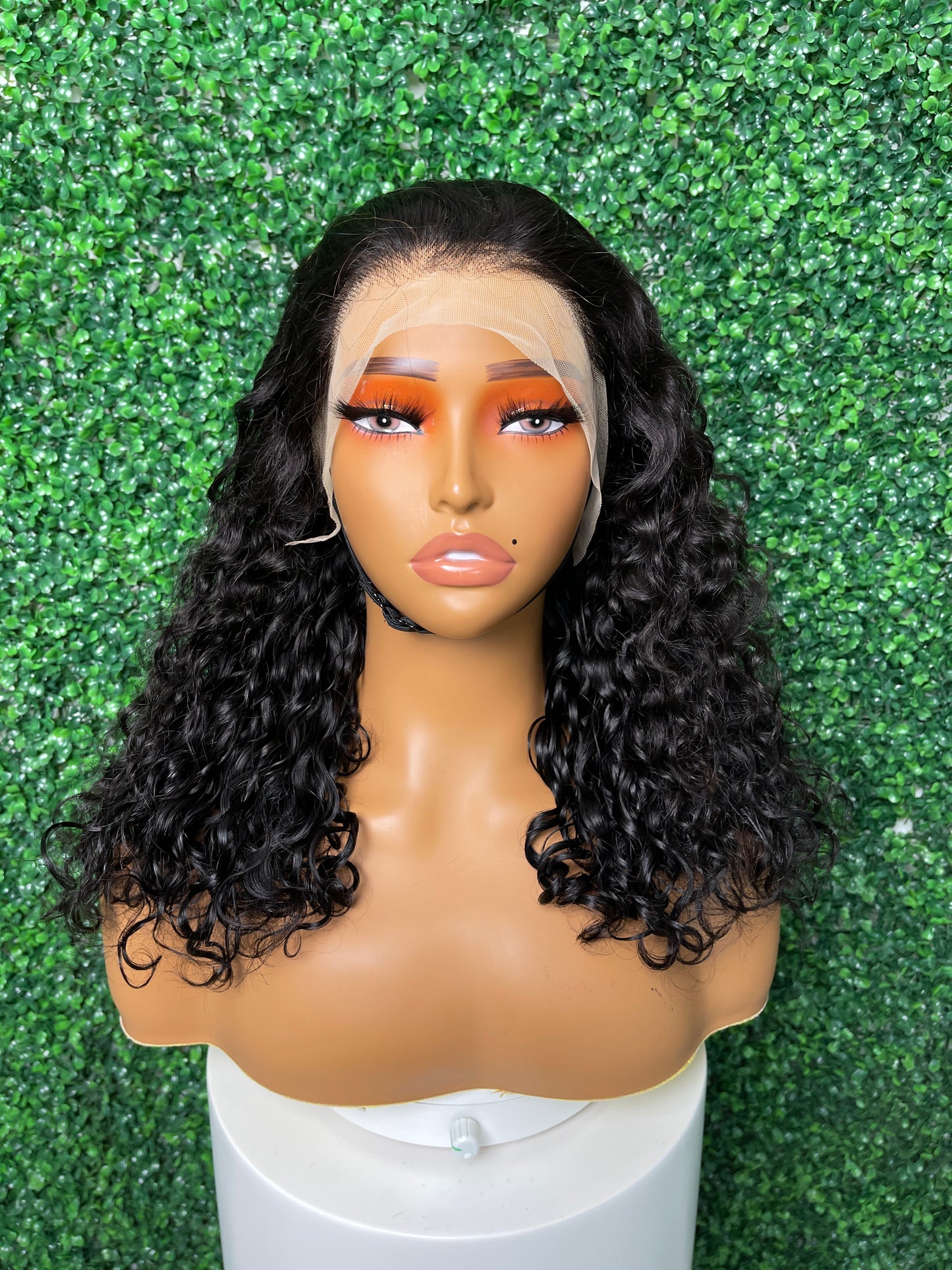 SendeHair Virgin Natural Black Color wavy Human Hair 13x4 T Lace Frontal Wigs