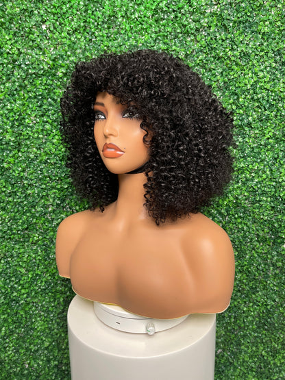 SendeHair Wholesale 180% Density Afro Curl Hair Human Lace Front Raw Virgin Brazilian Unprocessed Cuticle Aligned Lace Human Hair Wig