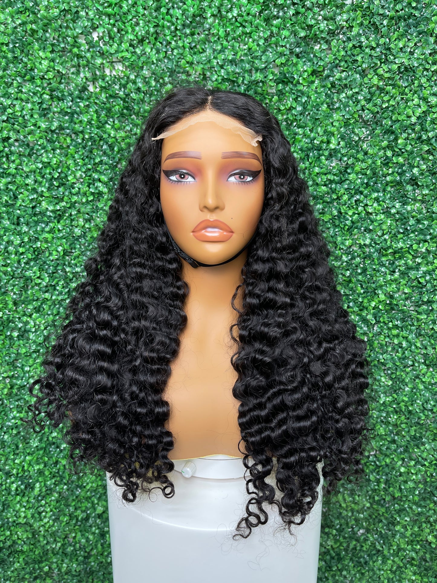 SendeHair Natural Black Color Burmese Curly Human hair 5×5 Lace ClYetosure Wigs No Reviews