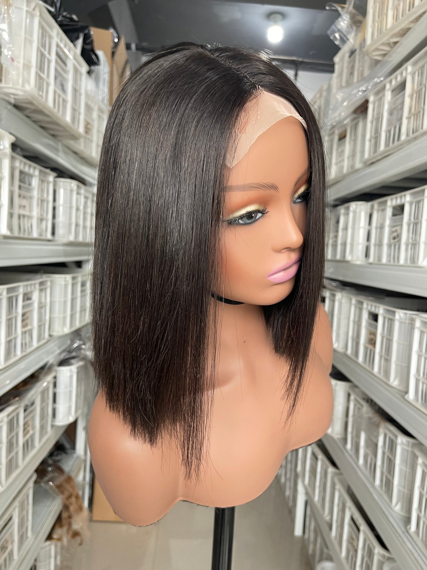 SendeHair Cheap Colour  Staight  Bob 100% Human Hair Lace Closure 4*4T lace wig