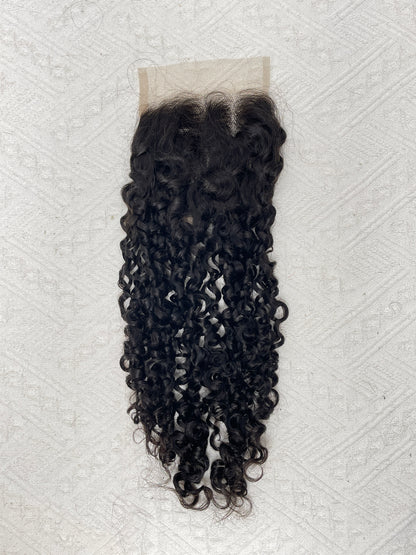 SendeHair Natural Color Hair PIxie  Curly Top Lace Closure Wholesale Ear To Ear Lace Closure