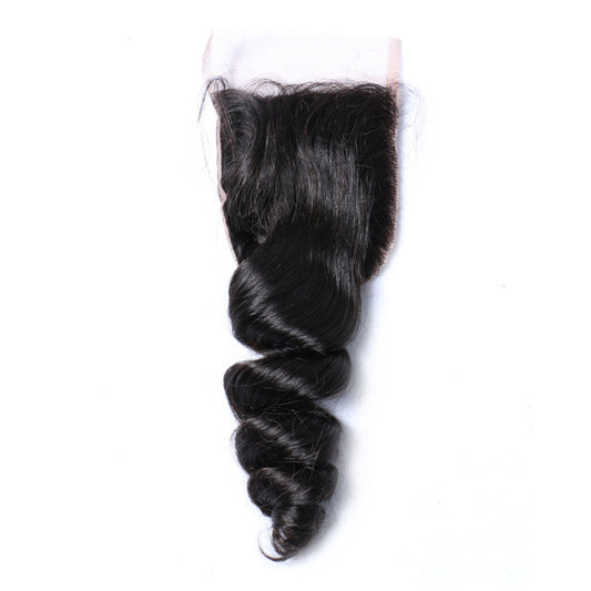 SendeHair Unprocessed Peruvian Human Hair Loose 13X4 Lace Frontal Closure Free Part With Deep Hair