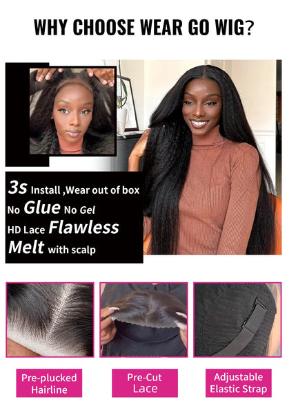 SENDE HAIR Wear & Go Glueless Wigs Pre Cut Lace Closure Wigs with Natural Hairline